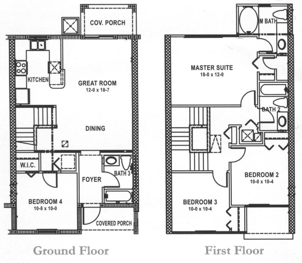 4 Bed Townhouse Floorplan