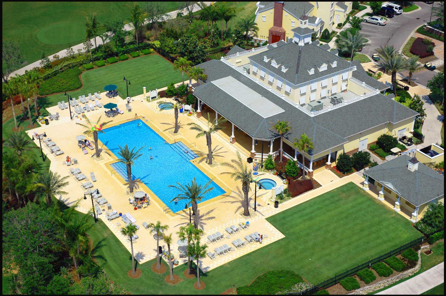 Seven Eagles Clubhouse / Pool overview at Reunion Resort